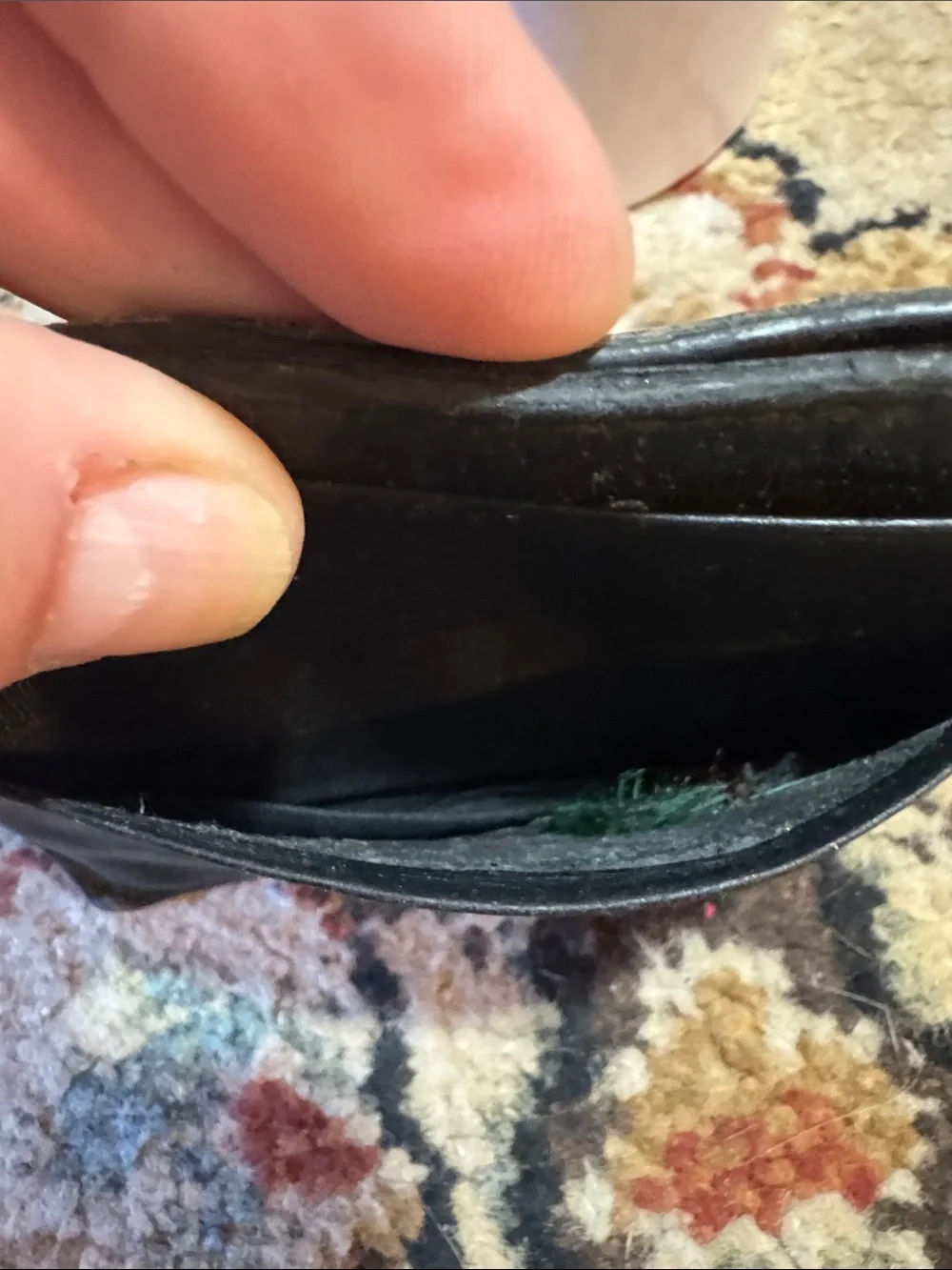 Gucci Black Leather Card Sleeve with Money Clip  WELL LOVED AND USED